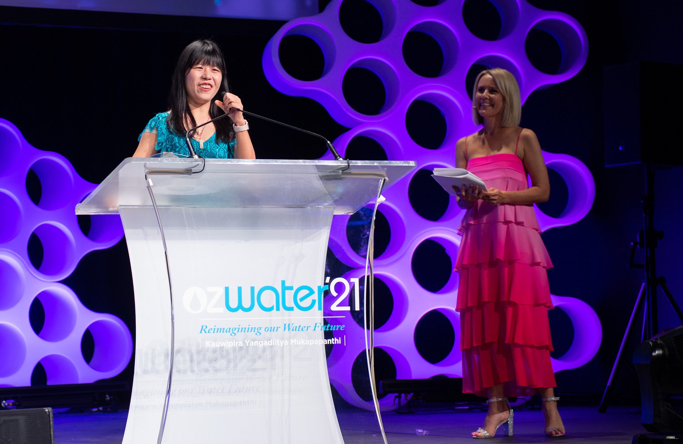 Zhiyao Wang at the Ozwater'21 Awards Night