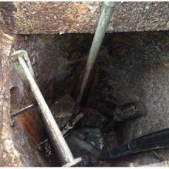 sewer drain hole